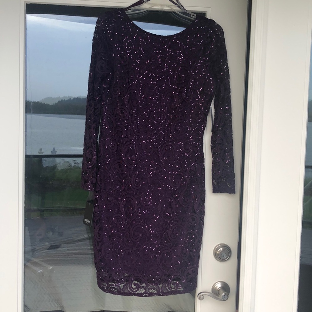 Sparkling Eggplant Dress